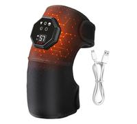 Mimoqk Portable Knee Massager | Electric Cordless Wrap | 5 Vibration Modes Knee Heat Massager with Adjustable Strap,for Men Women Grandpa Dad Mom Seniors Winter Cold Weather Shoulders Soothing