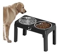 Mimoqk Raised Dog Bowls, Non-Slip Dog Food and Water Bowl - Adjustable and Removable 5 Tier Tray for Puppies, Cats, Dogs of All Sizes