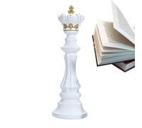 Mimoqk Resin Chess Piece Decor | King and Queen Figurine Statues | Craft Ornaments | Tabletop Decoration for Home