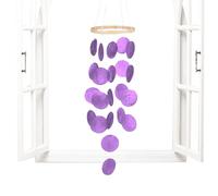 Mimoqk Seashell Chime, Garden and Beach Wind Chime - Hanging Boho Soothing Sounds for Home Porch Porch Indoor Summer Coastal