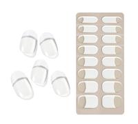 Mimoqk Semi Cured Gel Nails | French Gel Wraps Stickers for Nails,No Damage Fingernail Stickers for Ladies Girls Women Daily Wear Travel Home Busy Professionals Beginners Wife