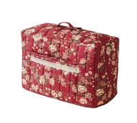 Mimoqk Sewing Machine Dust Cover - Flower Print Dust Bag | with Handle and Pocket Flower Print Sewing Machine Bag | for Travel Laundry Room DIY Fabric Project Adult Craft Lover Professional