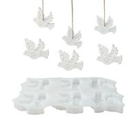 Mimoqk Silicone Mold, 6-Cavity Non-Stick, Pigeon Statue Casting Mold use with Epoxy Resin, Kit for Concrete Clay Soap Candle, Baking Supplies, Chocolate Dessert Molds for Adults Children