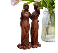 Mimoqk Sister Figurine - Modern Abstract Resin Sculpture - Friendship Collection Figurines Between Two Sisters - Gift Woman Girl Birthday Party Living Room Bedroom Office