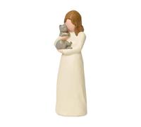 Mimoqk Sister, Resin Memorial Sculpture for Cat Collection | Sisters Memorial Statue for Pet, for Bedroom, Office, Nursery, Bedside Shelf Presentation