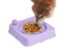 Mimoqk Slow Feeder Dog Bowls - Non-Slip Anti-Choking Interactive Pet Dish - Slow Down Eating Pet Food Bowls,for Home Apartment Bedroom Living Room Balcony