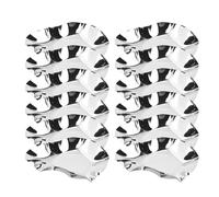 Mimoqk Stainless Steel Oyster Plates, 12x7.8cm, Stackable Oyster Platter Set, Baking Shell Serving Tray, Set of 12, Ideal for Seafood, Clams, Scallops, Kitchen Cooking and Plateful Dish,