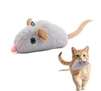 Mimoqk Stimulating Cat Toys | Cat Enrichment Toys Sound Plush Mice | Touch Activated Chew Kitten Accessories Indoor Games for Hunting Exercise Training Boredom Play Keep Them Busy