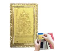 Mimoqk Tai Sui Card - 2026 Buddha Tai Sui Copper Card | Chinese Collection Prayer Buddha Wealth Treasure Good Luck Blessing Year of The Horse Decor Indoor for Tradition Enthusiasts