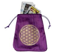 Mimoqk Tarot Card Bag, Soft Tarots Cards Storage Bag Dice Drawstring Holder Jewelry Pouch, Tarots Oracle TarotCards Storage for Runes & Jewelry Travel Gift Party Christmas Gift Pouch