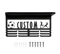 Mimoqk Trophy Holder | Metal Wall Mount for Home Organization | Trophy Display Stand for Football American Football Baseball Basketball Tennis Swimming Volleyball Championship