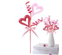 Mimoqk Valentine's Day Florine Decorations, Heart Shaped Red Berry Branch, Artificial Berry Branches - for Wedding Table Centerpieces, Valentine's Day, Christmas Proposal