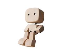 Mimoqk Wooden Man Figurine Swinging Ornament Handmade Wooden Vibrating Ornament for Car | Office Decoration for Vehicles and Interiors Home Bedroom Living Room