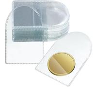 Mimorou 100 Pcs Single Pocket Coin Flips 2 x 2 Inch Individual Clear Cuttable Plastic Sleeves Holders Small Coin Sleeves Collecting Supplies for Coins Jewelry Small Items Collection Storage