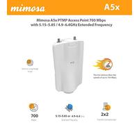 Mimosa A5x PTMP Access Point 700 Mbps with Extended Frequency 4.9 to 6.4