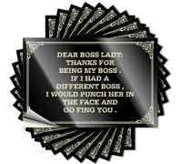 Mimosa Bar Decor Summer Stickers - Dear Boss Lady：Thanks for Being My Boss If I Had A Different Boss, I Would Removable Decal Window Easy Peel for Water(8X12CM)