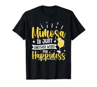 Mimosa is Just Another Word for Happiness Value Graphic T-Shirt, Men, Black, XL