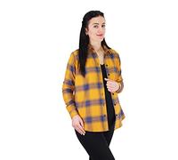 Mimosa Ladies Maternity Flannel Shirts 100% Cotton Checked Premium Casual Size 8-21