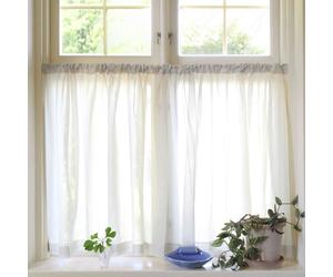 Mimou - Grace Café Curtain Double Width 290x85 cm, Nature - Nature