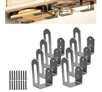 mimzemamz 8 Pcs Chopping Board Holder, Cutting Organizer Holder Pan Lid Organiser, Under Cabinet Cutting Board Holder with Roll Holder Stainless Steel Heavy Duty Chopping Board Stand