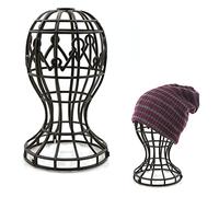 mimzemamz Wig Stand Portable Folding Plastic Wig Stand Holder Movable Wig Stand Wig Dryer Mannequin Headstand Stand for Training Head, 1 Piece, Black