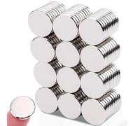 MIN CI 100Pcs Super Strong Neodymium Disc Magnets, 15mm x 2mm Round Silver Rare Earth Heavy Duty for Crafts, DIY, Office, Fridge