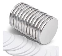 MIN CI 12-Pack 20x2mm Neodymium Magnets - Strong Round Mini Adhesive Magnets for Crafts, Fridge, Whiteboard, Office and Industrial Use