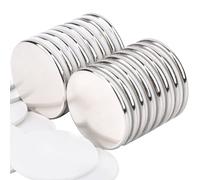 MIN CI 16Pack Small Magnets Strong, 25x2mm Neodymium Magnete Round Fridge Magnets Adhesive Magnet Large Magnet for Crafts Stick On Magnete Whiteboard Office Industrial Flat Magneten Thin Strong