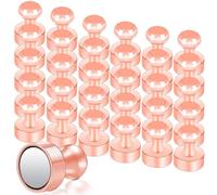 MIN CI 20Pack Fridge Magnets 12x16mm Strong Magnet for Whiteboard, Refrigerator Magnets Magnetic Push Pins Neodymium Magnet for Crafts(Gold)