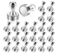 MIN CI 24Pack Mini Fridge Magnets Strong, 10x16mm Small Magnet for Crafts, Magnetic Pins, Magnets for Whiteboard Noticeboard Kitchen Refrigerator