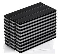 MIN CI 30Pack Neodymium Magnets with Epoxy Coating, 60x10x3mm Black Strong Magnets Bar Rare Earth Magnets, Powerful Magnets Self Adhesive Fridge Magnets Magnetic Strips Heavy Duty