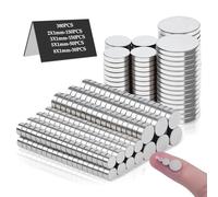 MIN CI 380Pack Mini Magnets, Thickness 1mm Small Magnet Round Magnets 4 Different Sizes Magnet for Crafts Fridge Magnete for Whiteboards Tiny Rare Earth Magnete(Diameter:2/3/5/8mm)