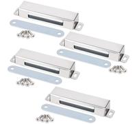 MIN CI 4 Pack Magnetic Door Catch, Strong Magnets Heavy Duty 45kg Pull Door Magnets Neodymium Magnetic Catch Cupboard Magnets Stainless Magnetic Catches for Cupboards Kitchen Bathroom Wardrobe