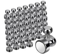 MIN CI 45Pack Fridge Magnets Strong, 12x16mm Small Magnet for Crafts, Mini Magnetic Pins, Whiteboard Magnets for Noticeboard Refrigerator(Bright Black)