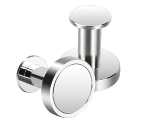 MIN CI Magnetic Hooks 36mm Extra Strong Magnets 70lbs(32kg), N52 Strong Magnet Hooks Heavy Duty, Rare Earth Magnets Silver Neodymium Magnetic Hook for Cruise Essentials 2Pack