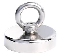 MIN CI Round Neodymium Magnets, Strong Magnets Heavy Duty 160kg(353lbs) Magnet Fishing 60mm Rare Earth Magnets Extra Strong Magnet with Eye Bolts Large Magnet Industrial Magnet for Hanging Hoisting