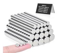 MIN CI Small Magnets 400Pack Round Strong Magnets 4 Sizes Mini Magnet for Crafts Fridge Magnet for Whiteboards Rare Earth Magnete(4x1.5 mm, 5x2mm, 6x3mm, 7x2mm)