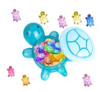 Min-i Turtles 100 Pack, Min-i Resin Mixed Tiny Turtles Figurines, Glow In The Dark Little Turtle Animals Figure Toy Set, Miniature Marine Life Sea Turtle Sculpture Craft Set, for Dollhouses Decor