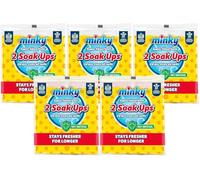 MIN-KY Super Absorbent Anti-Bacterial Soak Ups - 5 Pack (10 Pads Total) | Leak Protection, Odor Control, Multipurpose Use