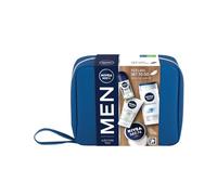 NIVEA MEN Feeling Set To Go Sensitive Care Kit Gift, Includes Face Wash, Shower Gel, Anti-Perspirant and Moisturiser, Men's Skincare