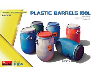 MIN24004 - Miniart 1:24 - Plastic Barrels 100L