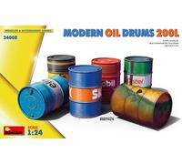 MiniArt – 1:24 Scale Modern Oil Drums 200L – 24008 – 6 pcs