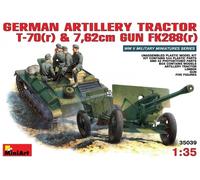 Miniart 1:35 Scale German artillery tractor T-70 & 7.62cm gun FK288 w/Crew Plastic Model Kit