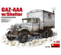 MiniArt Plastic Model Kit GAZ-AAA with Shelter 1:35 Scale