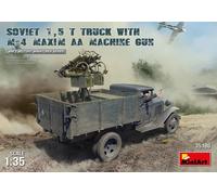 MIN35186 - Miniart 1:35 - Soviet 1.5t Truck w/ M-4 Maxim AA Gun