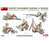 1:35 Miniart Soviet Soldiers Taking A Break Kit MIN35233 Model