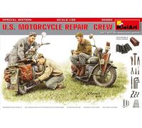 Miniart MIN35284 U.S. Motocycle Repair Crew.Special Edition Plastic Model kit, Various, Mittel