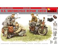 Miniart MIN35284 U.S. Motocycle Repair Crew.Special Edition Plastic Model kit, Various, Mittel
