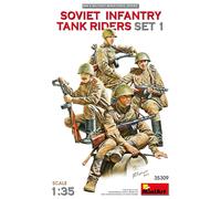 1:35 Miniart Figures Soviet Infantry Tank Riders Set 2 Kit MA35309 Model
