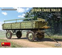 Miniart MIN35320 1:35-German Cargo Trailer Scale Model kit, Unpainted